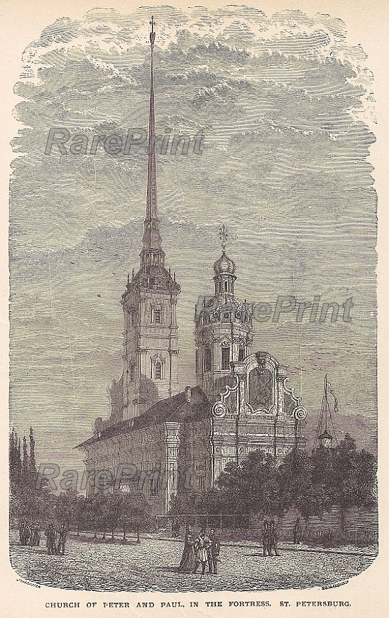 Church of Peter and Paul — engraving — &nbsp; "Church of Peter and Paul, in the fortress. St. Petersburg" &nbsp; Church of Peter and Paul (Peter and Paul ...